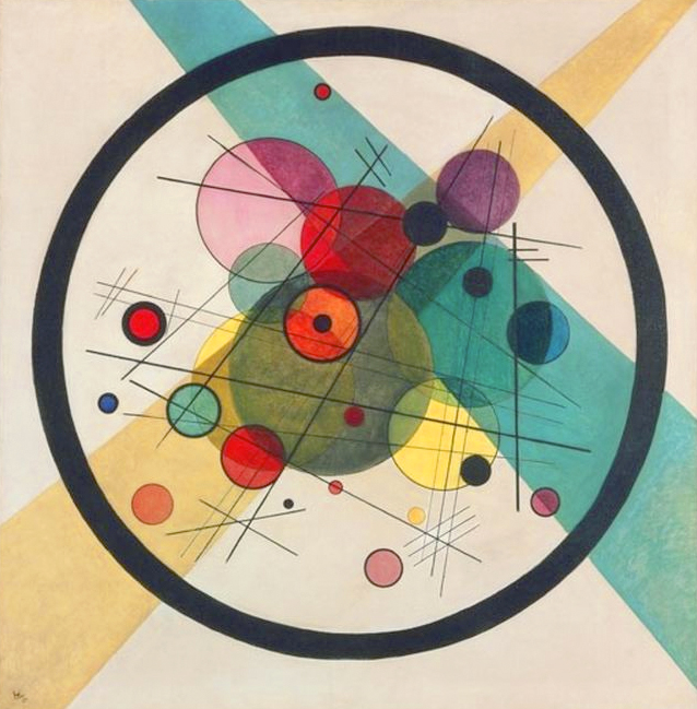 Kandinsky8-Círculos en un círculo, 1923.